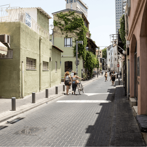 Stay in the heart of Tel-Aviv and visit the artsy district of Neve Tzedek nearby