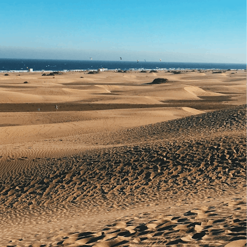 Visit the amazing dunes of Maspalomas, a short drive away