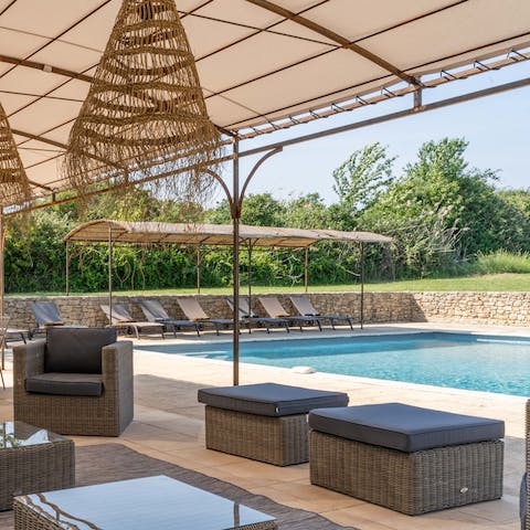Find peace and relaxation while lounging by the pool