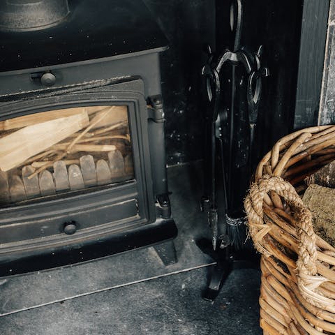 Cosy up by the wood burner