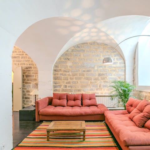 Find a quiet spot to relax with a glass of something sparkling