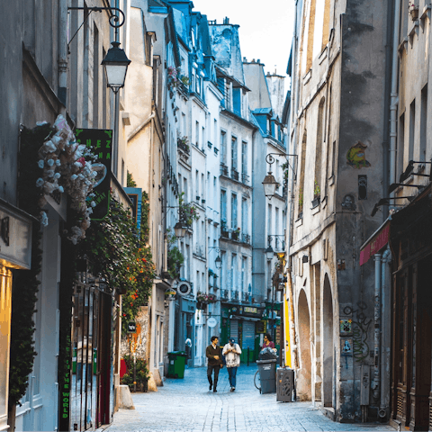 Peruse the boutiques in Le Marais, right on your doorstep