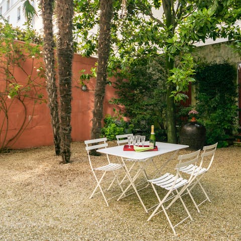 Take advantage of fair weather and enjoy lunch in the garden