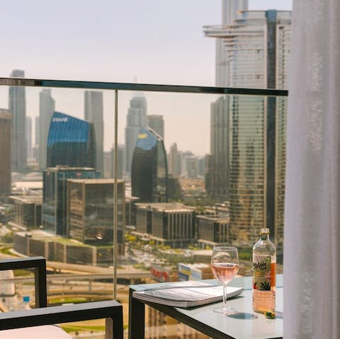 Sip your morning coffee in your private balcony