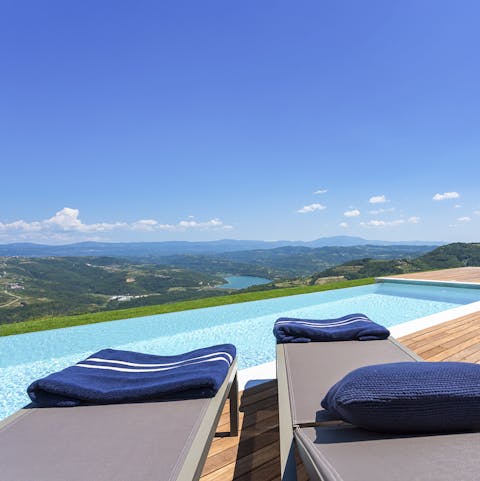 Cool off in the infinity pool with breath-taking views