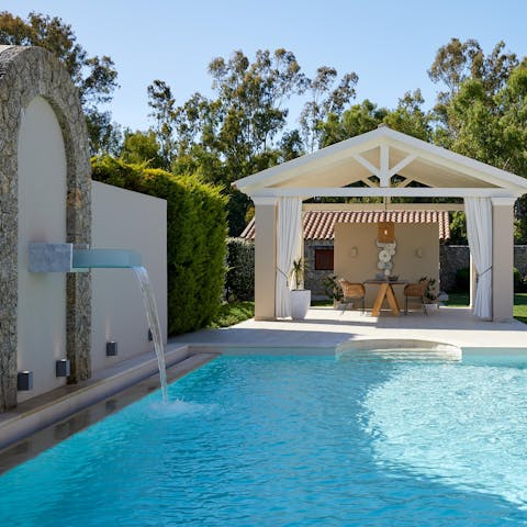 Splash and play in the large private pool all day