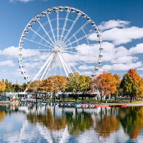 Explore beautiful Montreal, including the Old Port – it’s within walking distance