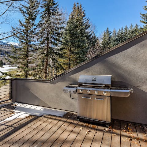 Fire up the barbecue or just take in the mountain views from the terrace