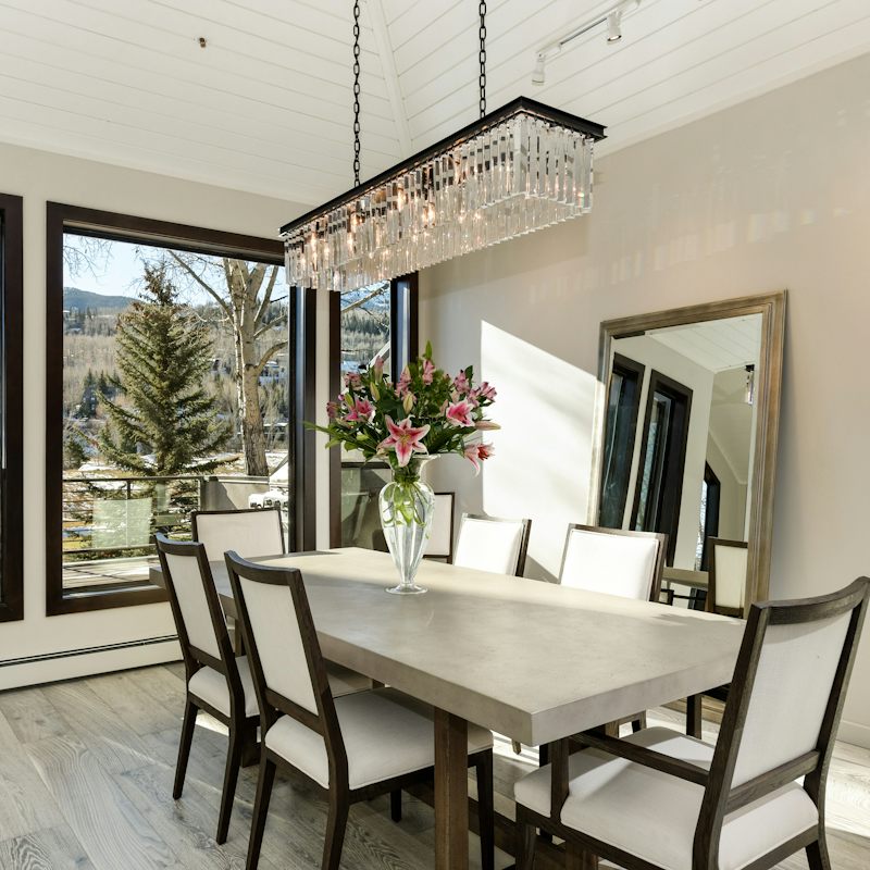 Eat in style at the elegant dining table