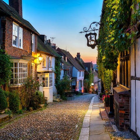 Visit Rye's charming cobblestoned streets