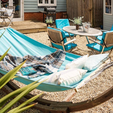 Have a peaceful moment on the hammock