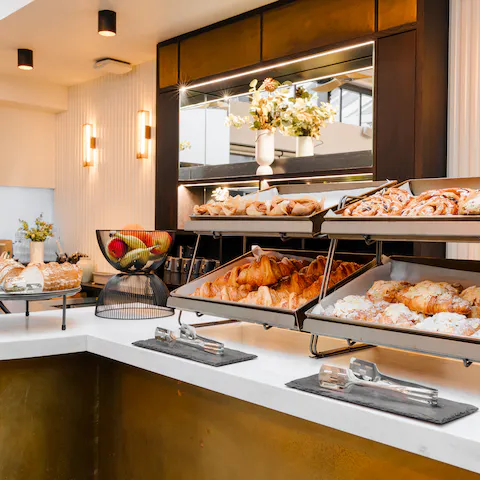 Start your day with a breakfast provided here by the host