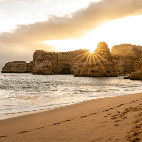 Explore the stunning coastline of the Algarve, with lots of beaches to explore
