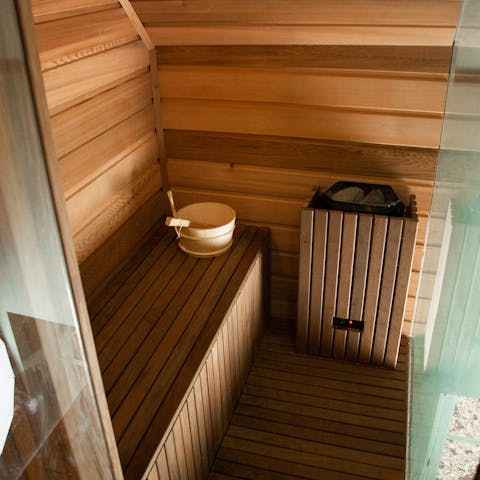 Unwind in the sauna after a hike around the nearby lakes