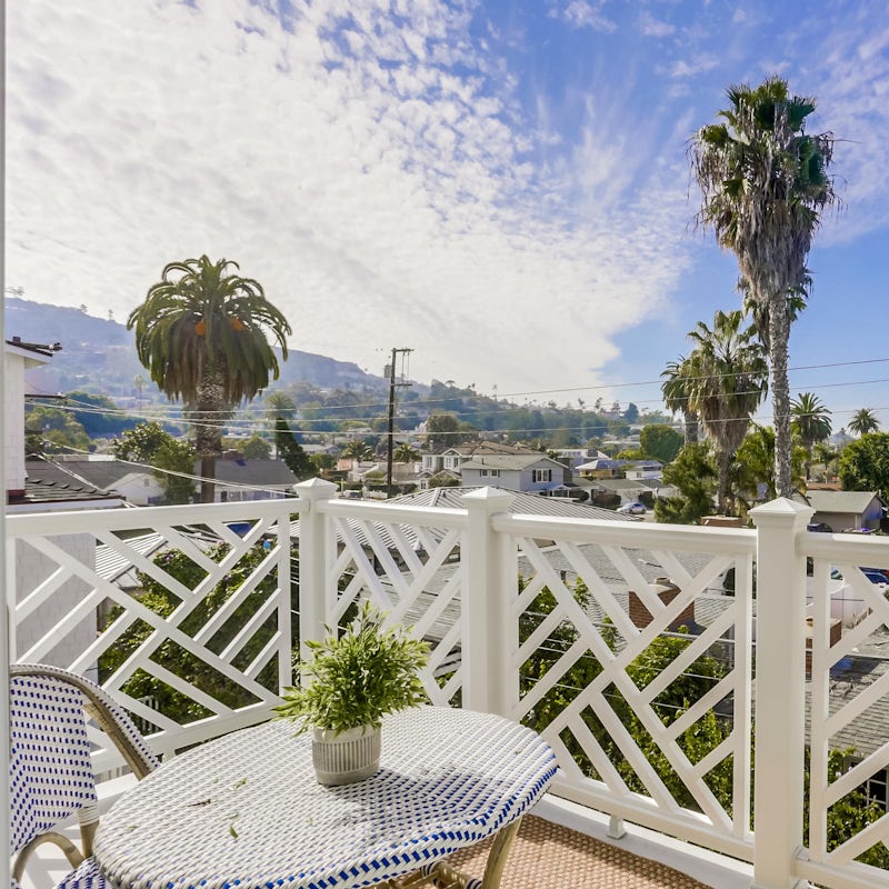 Watch California sunsets from the balcony