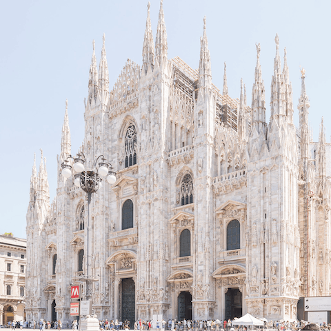 Make the fifteen-minute walk to Milan's stunning Duomo