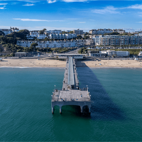 Stroll along Boscombe Promenade to Boscombe Pier