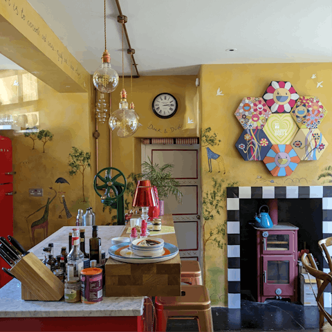 Cook up a storm in the gloriously colourful kitchen