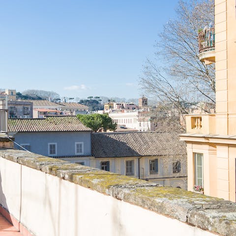 Take in the views over Trastevere's rooftops