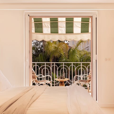 Read, relax and savour evening drinks on the balcony