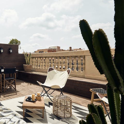 Relax on the fabulous outdoor terrace