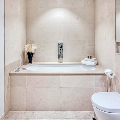 Treat yourself to a long soak in the tub after a day of London exploring