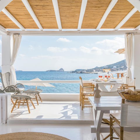 Enjoy endless sea views from your private terrace