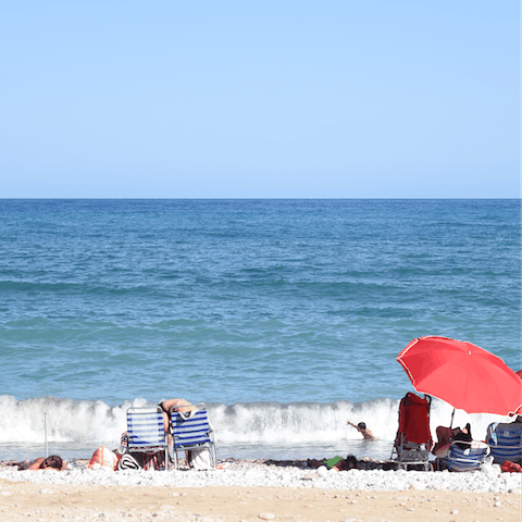 Spend fun-filled days down on Altea beach, just 200m away