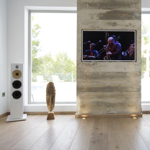 Make good use of the home's entertainment system