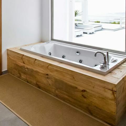 Soak in the Jacuzzi bath