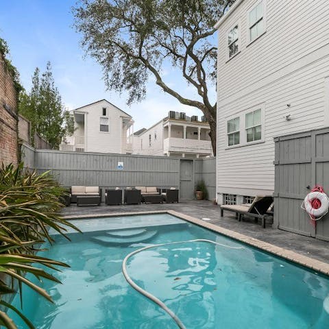Escape the NOLA humidity with a dip in the communal pool
