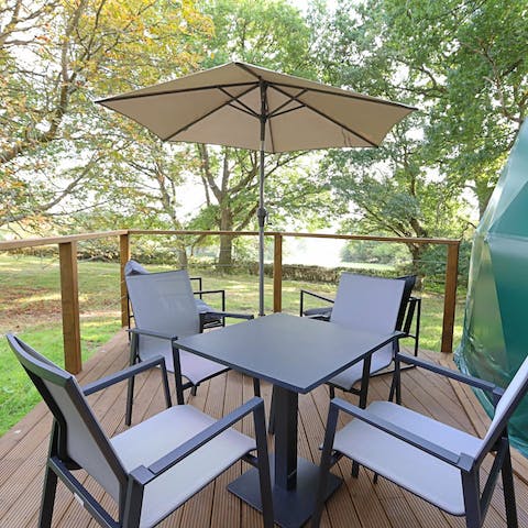 Sit down for an alfresco breakfast and enjoy the tranquillity 