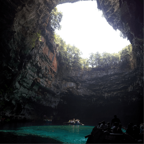 Take a day trip to the Melissani Cave, a must-visit while in Kefalonia