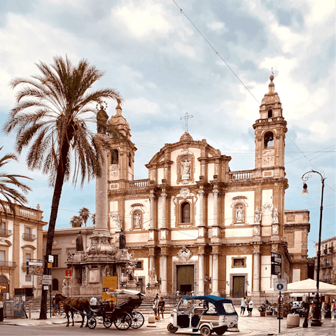 Wander the piazzas and streets of Palermo's historic centre from your doorstep