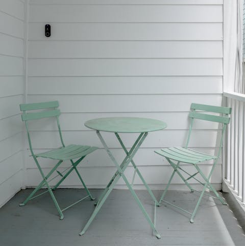 Enjoy your morning coffee on the porch