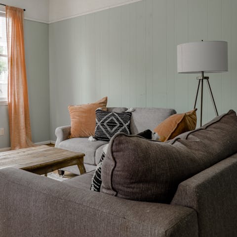 Lounge in the living room after a busy day