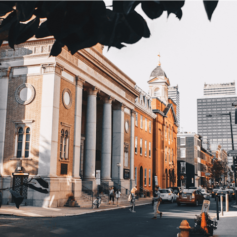 Mosey on down to Philly's most popular town square, Rittenhouse for a spot of people watching,  just nine minutes on foot