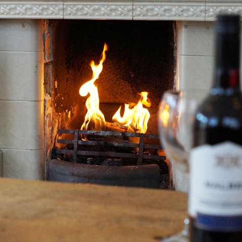 Relax in front of the open fire