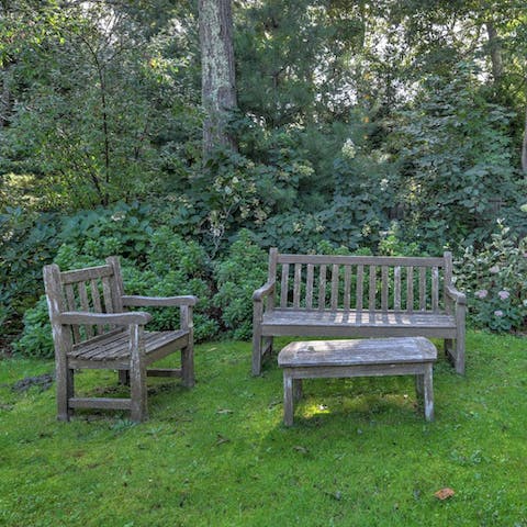 Find a shady spot out in the garden and start on your next novel