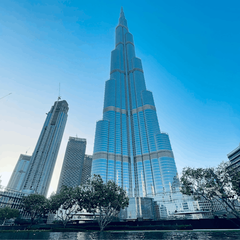 Visit the iconic Burj Khalifa, it's a short drive from your home