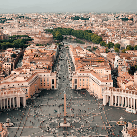 Stay just a five-minute walk from Vatican City and St. Peter's Basilica