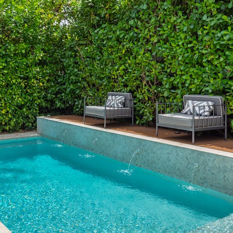 Take advantage of Miami's gorgeous weather and splash the day away in the sparkling pool