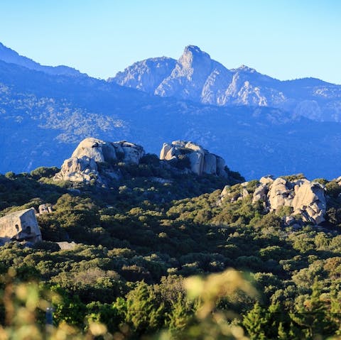 Let the views inspire a mountainous hike through the Corsican landscape