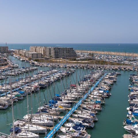 Enjoy the vibrant atmosphere of Herzliya Marina