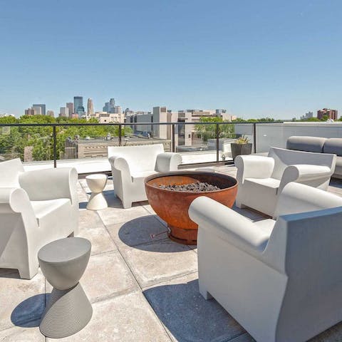 Soak up some sun on the communal roof terrace