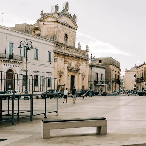 Drive to Manduria and immerse yourself in the culture and rich history of the wine-making city