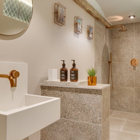 Unwind in the luxury wet room