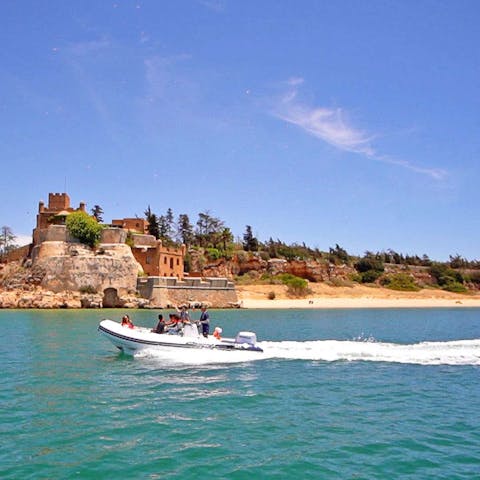 Let your hosts organise a boat tour to explore Albufeira's dramatic coastline