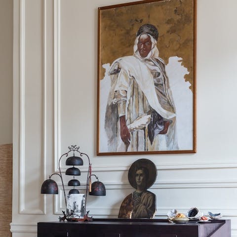 Fall in love with the unique collection of artwork and antiques