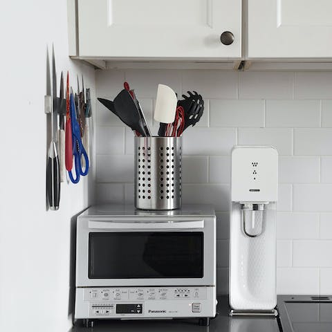 A well-stocked kitchen